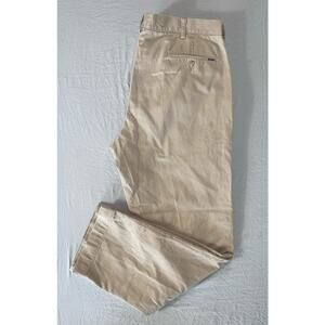 Ralph Lauren Classic Fit Flat Front 100% Cotton Chino Pants. Beige, Men's 38X31.